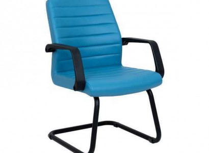 Wartezimmer Praxis Kanzlei Büroeinrichtung Blau Leder Stühle Konferenz Stuhl